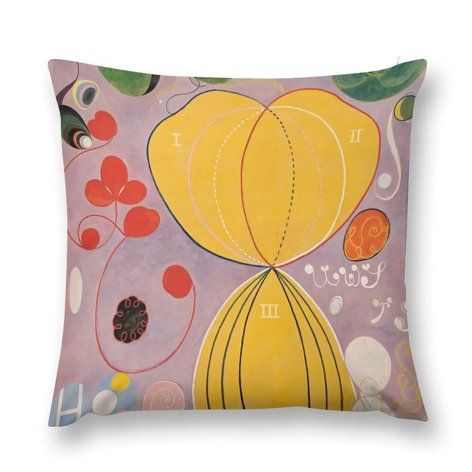 Hilma af Klint the ten largest no 7 Adulthood , Hilma af Klint most famous paintings Throw Pillow Throw Pillow pillow