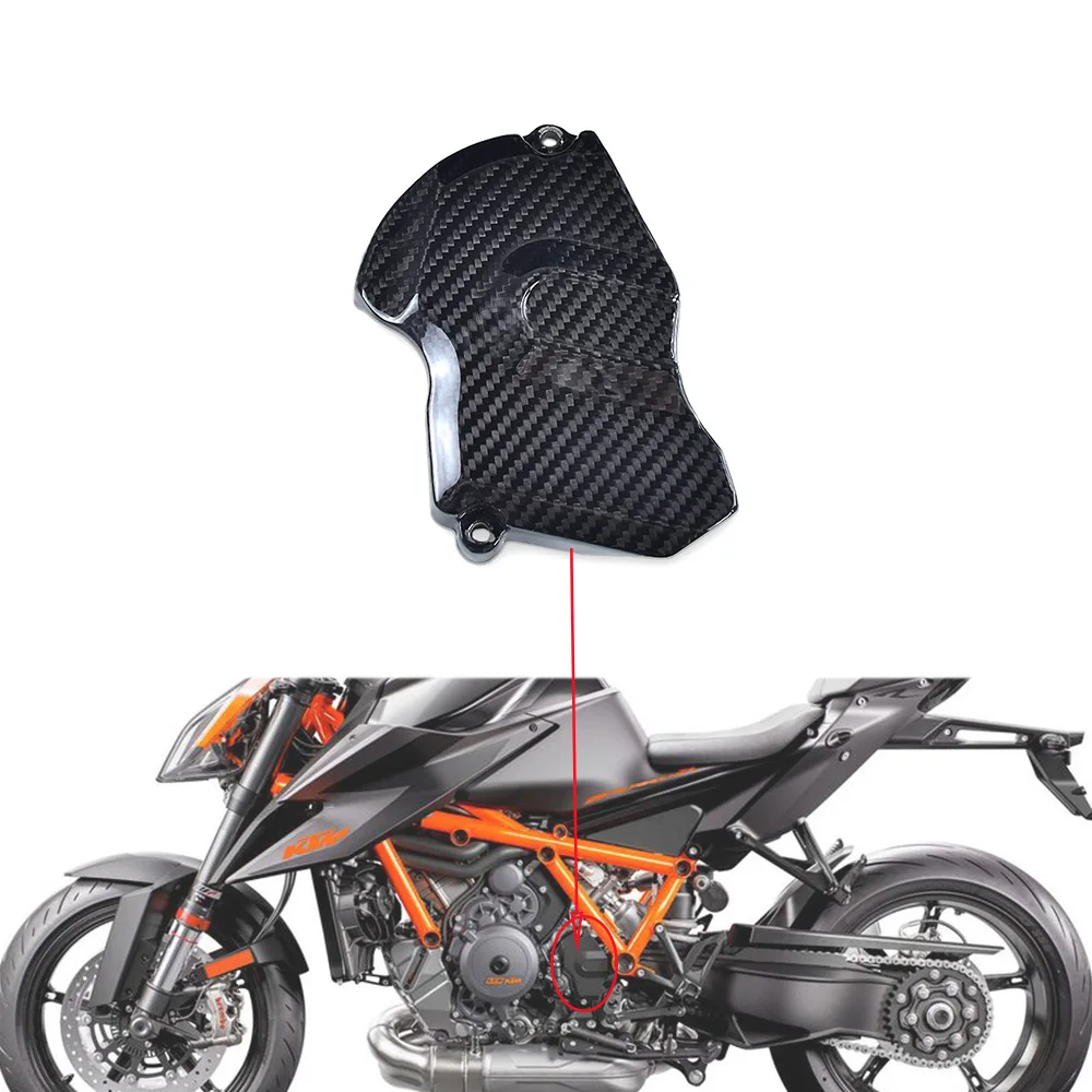 For KTM 1290 Super Duke R 2020 2021 2022 2023 2024 3K Dry Carbon Fiber Sprocket Cover Motorcycle Accessories Fairing Kit Parts