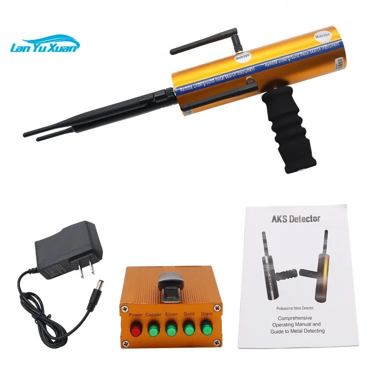 Portable AKS 25M Depth AKS Long Range Gold Metal Detector Gems Diamond Finder with Five Antennas Handheld Type