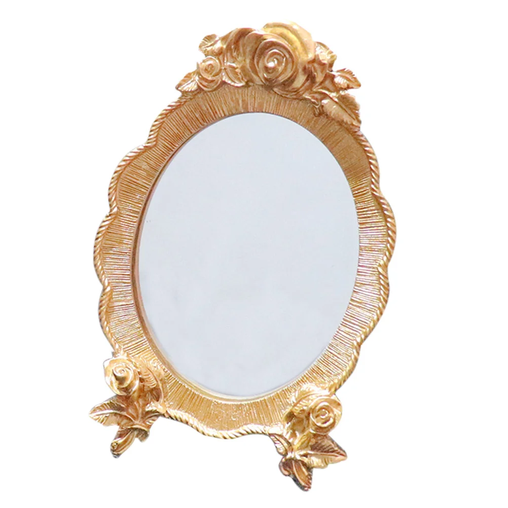 Desktop Makeup Mirror Premium Standing Mirror for Women Elegant Retro Design High Definition Clear Surface Gift Idea