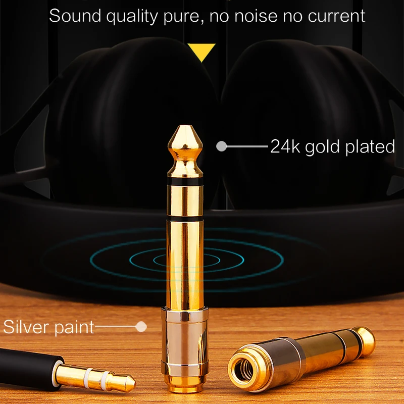 1PCS 3.5 To 6.35 Audio Adapter 6.5mm To 3.5mm Jack Converters Male Female Connector Headphone Plug 6.3mm 6.5mm Converter Plug