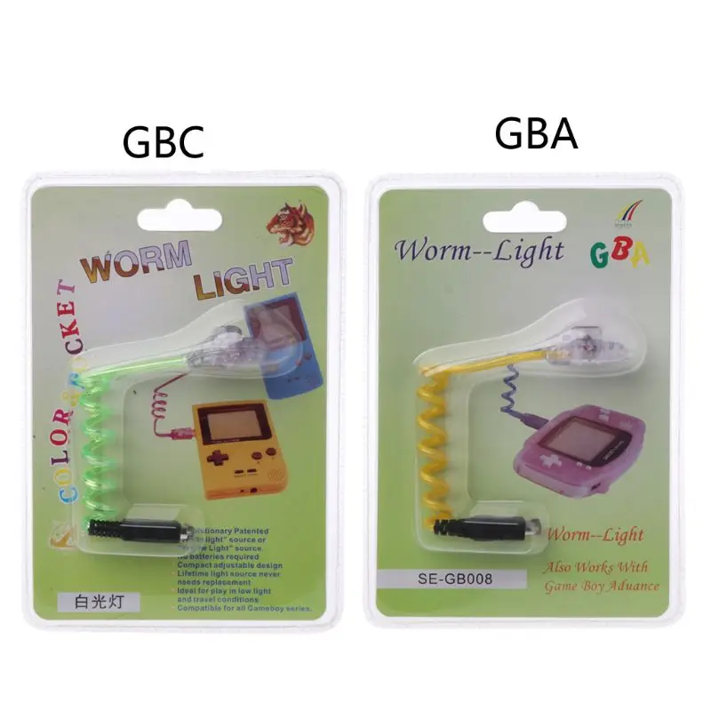 Worm Screen Light Illumination Night for GBA /for Game Boy Color GBC Conso