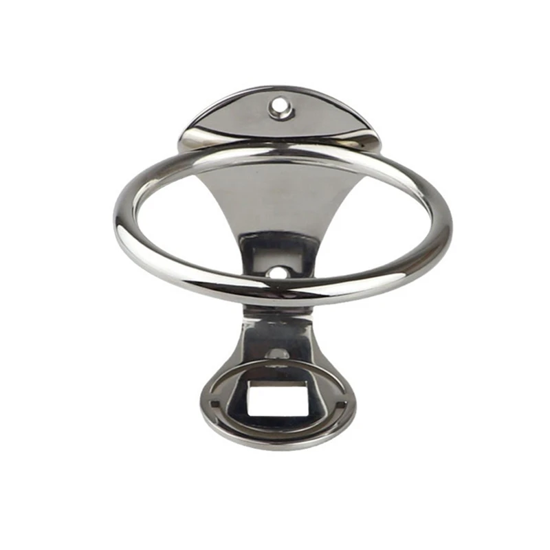 Single Ring Drink Holder Open-Ring Design Marine Boat Rv-Camper Polished Parts Marine Grade Stainless Steel Cup Holder