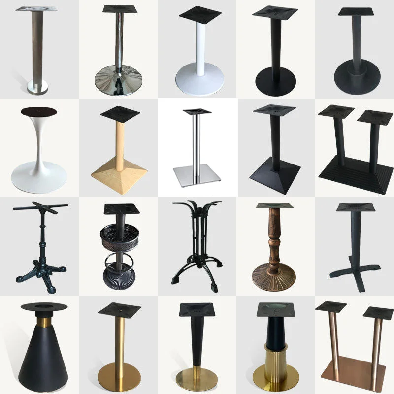 Modern design metal bracket round square furniture legs light luxury milk tea shop steel table base