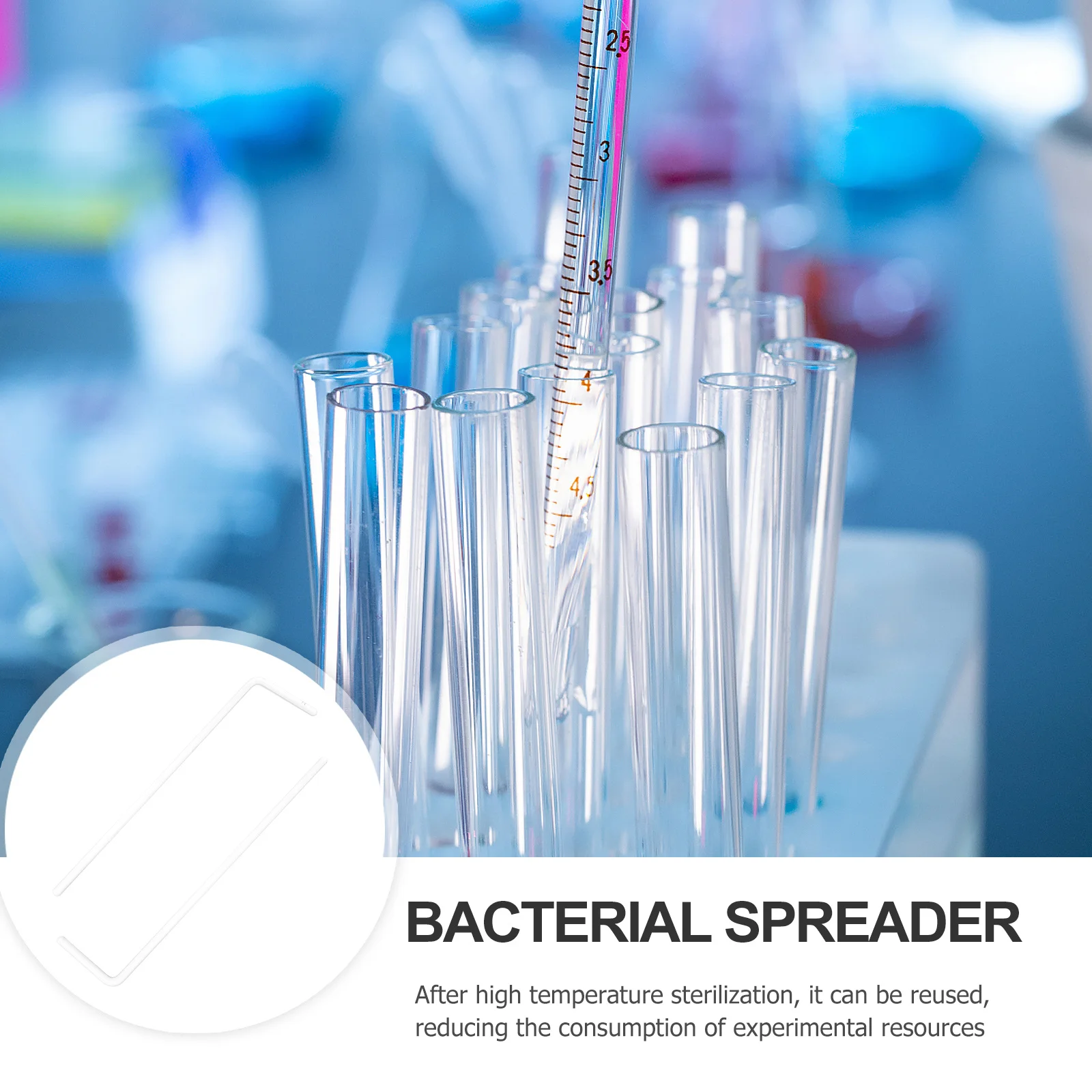 3Pcs Glass Cell Spreaders Laboratory Wide Spreading High Grade Reusable Sterilizable Lab Supplies