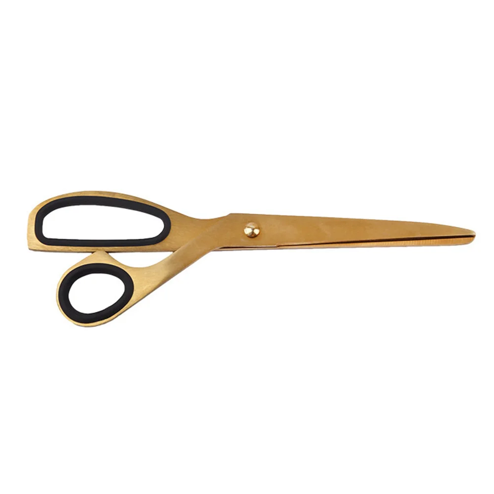 Stainless Steel Scissors Golden Modern Design Comfortable Grip for Cutting Paper Fabric Craft Home Office School Use