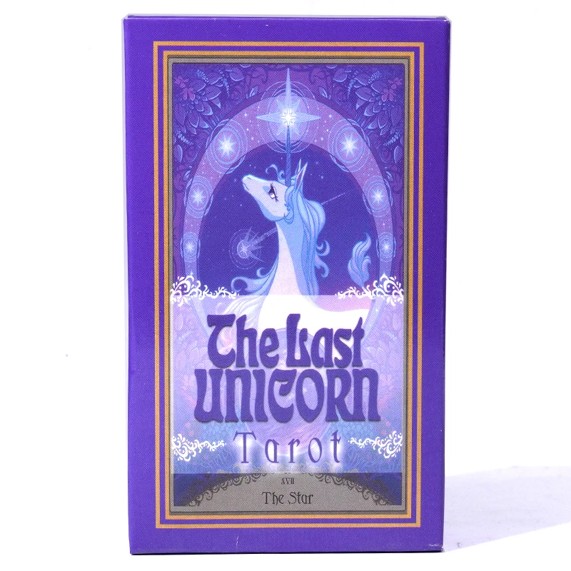 The Last Unicorn Tarot 78 baraja de cartas de Tarot Original para principiantes con guía en PDF, baraja de cartas de oráculo de adivinación