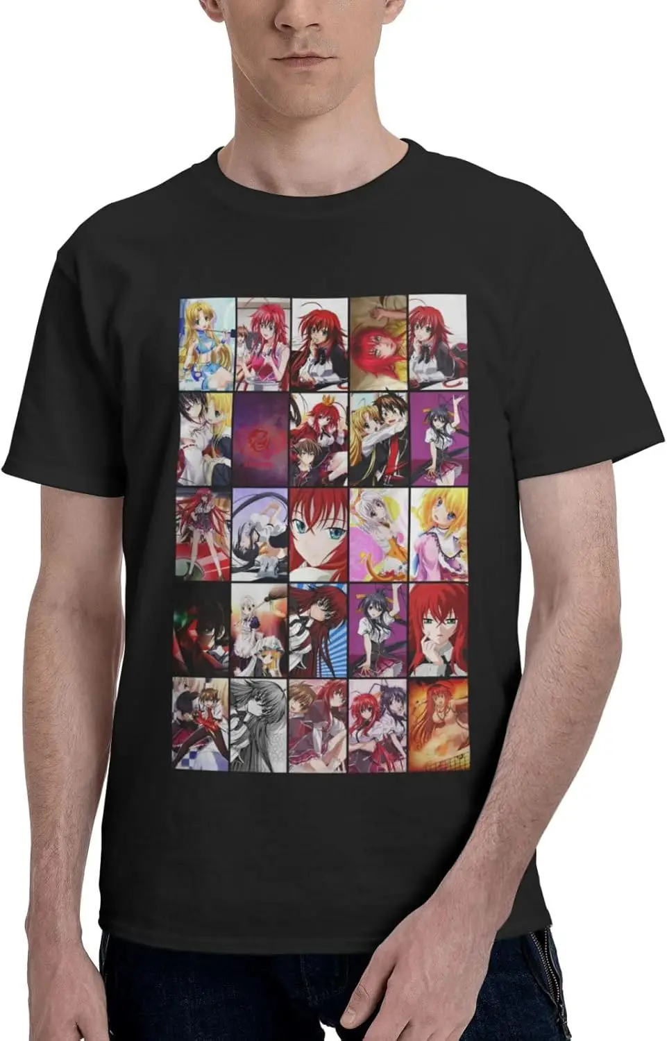 Men's Anime Short Sleeve T-Shirt Graphic Shirt Classic Cotton Shirts