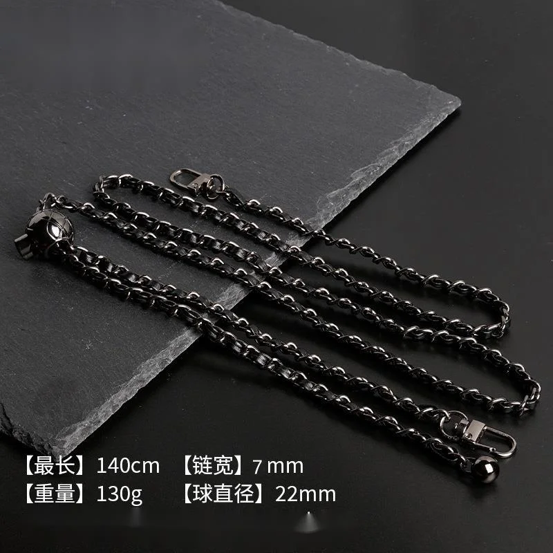 5pcs 140cm Bag Chain Repalcement Shoulder Bag Strap PU Leather Long Belts Handbag Chain Strap Women Bag Accessories