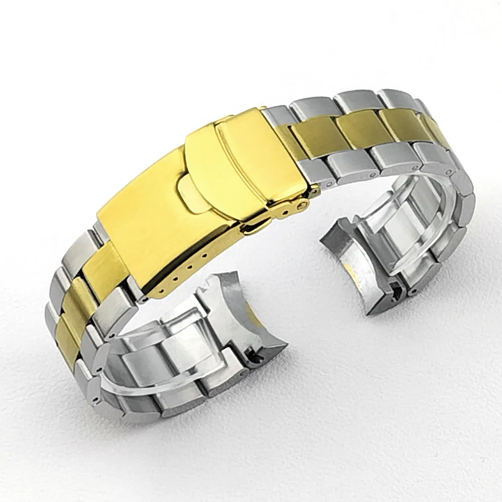 22mm voor massief roestvrijstalen band heren sportband Srpd Skx007/Skx009 SRPD63K1 Jubilee gebogen uiteinde armband