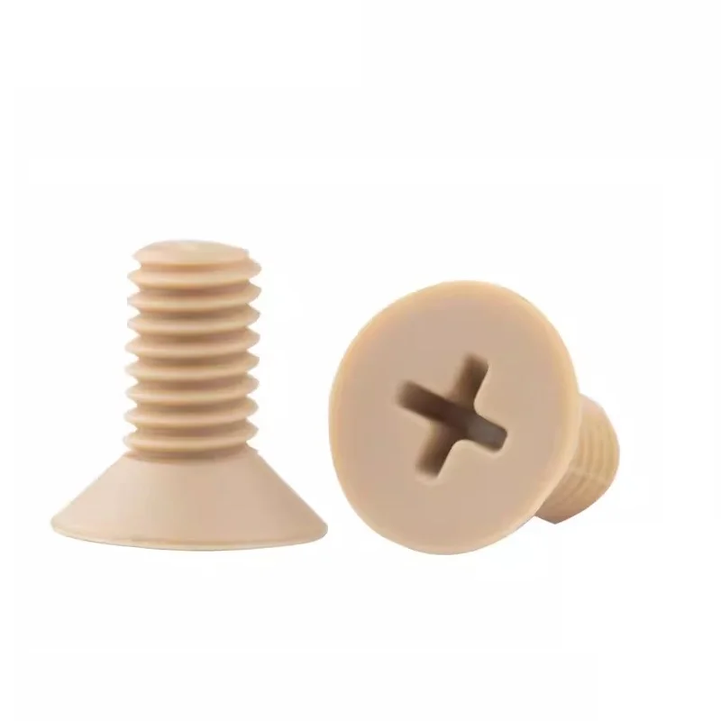 Materiale PEEK viti a testa svasata da incasso a croce M1.2 M1.4 M1.6 M2 M2.5 M3 M4 M5 cuscinetto ad alta temperatura