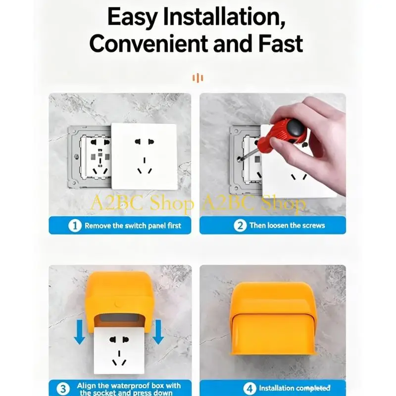 A2BC Stretchable Protective Hood for 86 Type Socket Outdoor Outlet Rain Cover Use