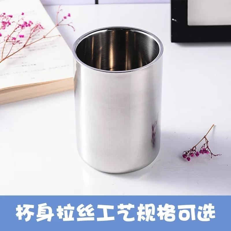 350ml/500ml Stainless Steel Double Wall Beer Mug Silver Coffee Cup Portable Travel Office Water Cups Drinkware Tumbler