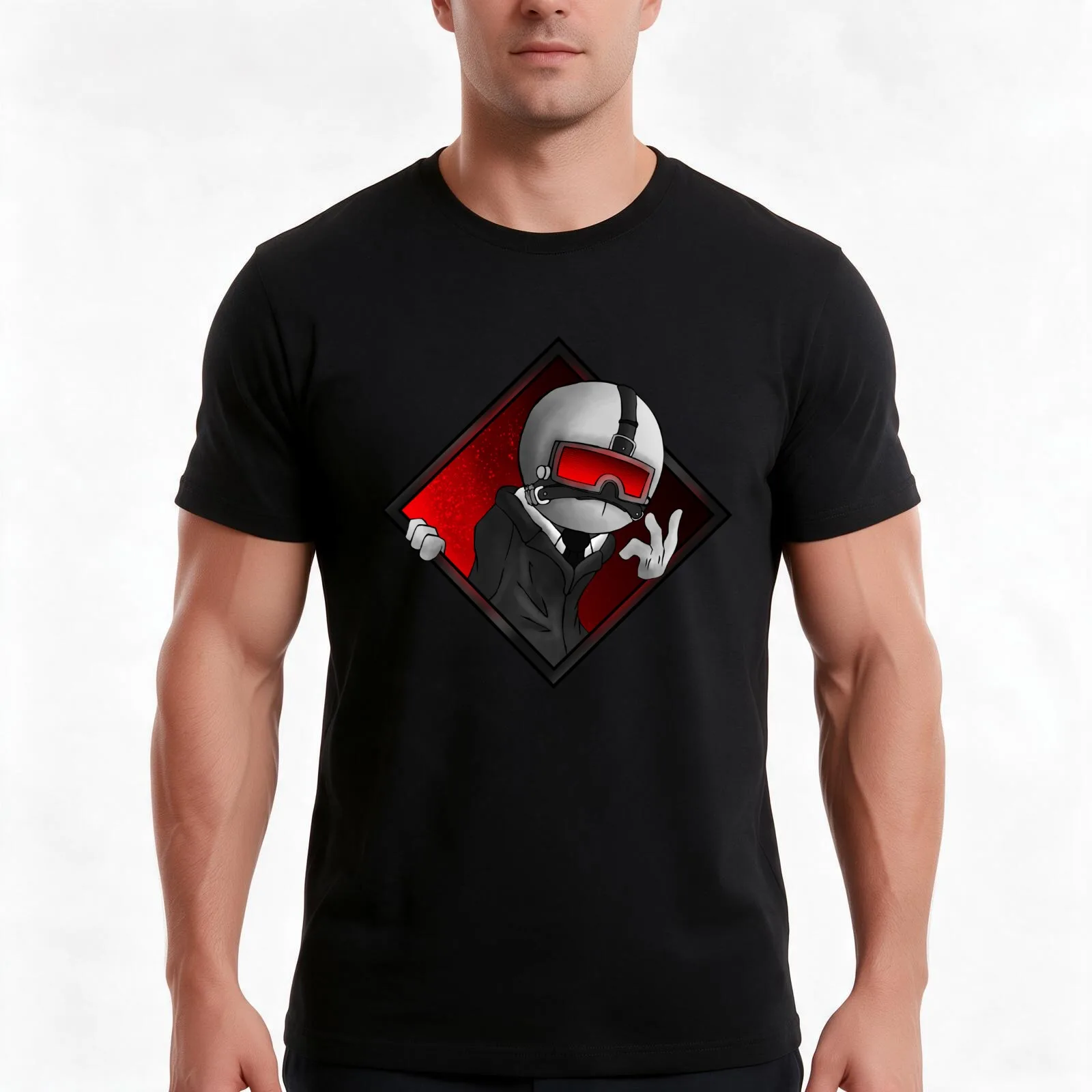 Madness combat AAHW MAG AGENT V4 grunt art T-Shirt, Summer Casual Cotton Tee, Oversized Streetwear Tops, Vintage Graphic Print