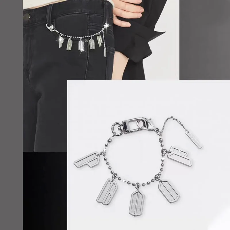 

BT21 Letter Bracelet Pendant Belt Pants, Bag Pendant Unisex A Keyring That Utilizes The Logo of [Proof]