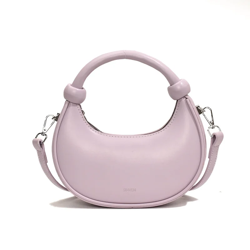 

Handheld crescent bag, women's versatile fashion, simple shoulder bag, niche design, solid color crossbody bag