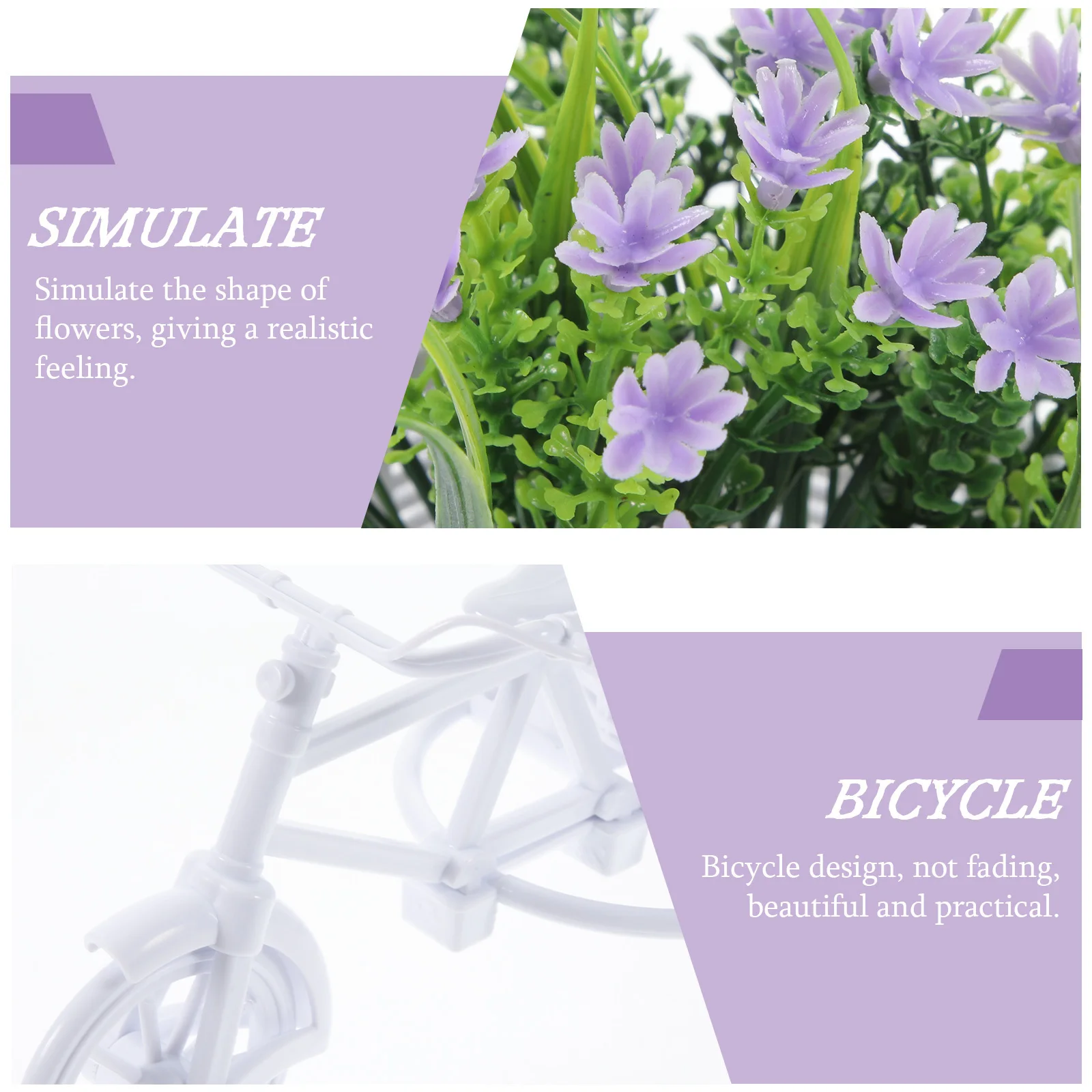 

Plastic Artificial Flower Bicycle Bonsai Simulation Flower Home Office Table Centerpiece Decoration Wedding Decor