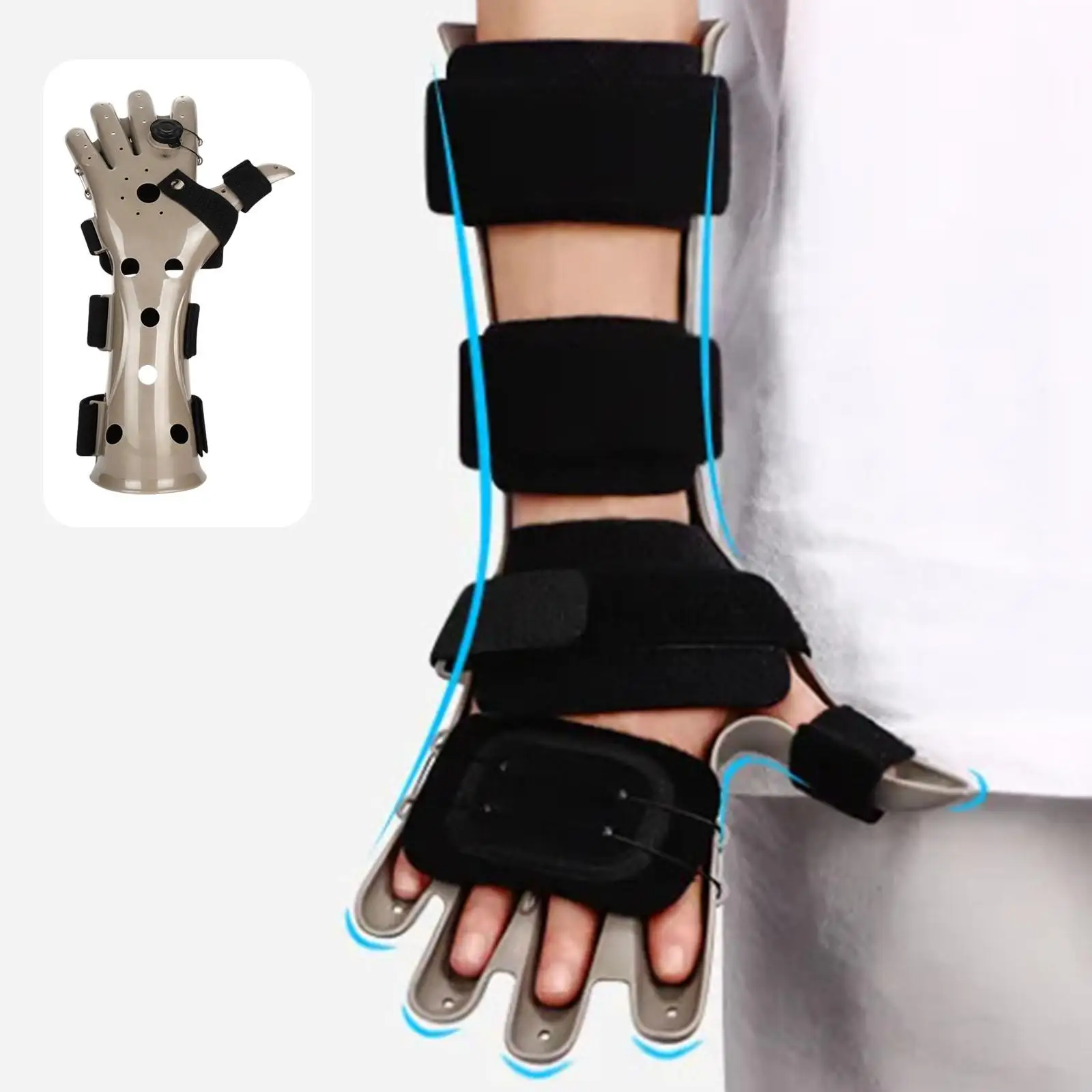 Fingerboard Training Rehabilitation Device Finger Splint Board for Limb Abnormal Tension Traumatic Brain Injury Stroke Men Women