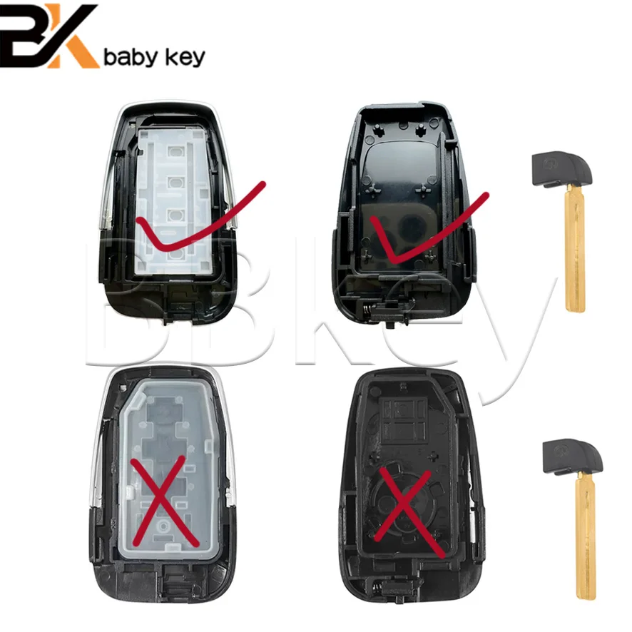 Replacement Shell Remote Car Key Case Fob for Toyota C-HR RAV4 Prius 2018-2019 for XM VVDI Smart Board 8A Board