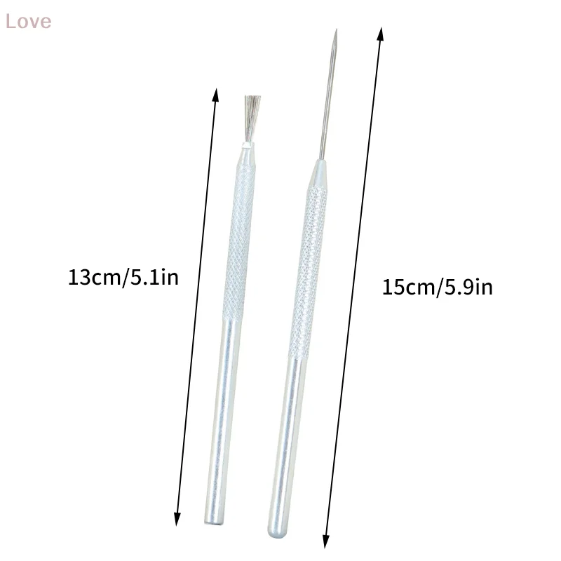[L&P] 다기능 네일 아트 라인 페인팅 7핀 펜 구부릴 수 있는 스테인리스 스틸 핸들 네일 UV 젤 브러쉬 드로잉 매니큐어 도구