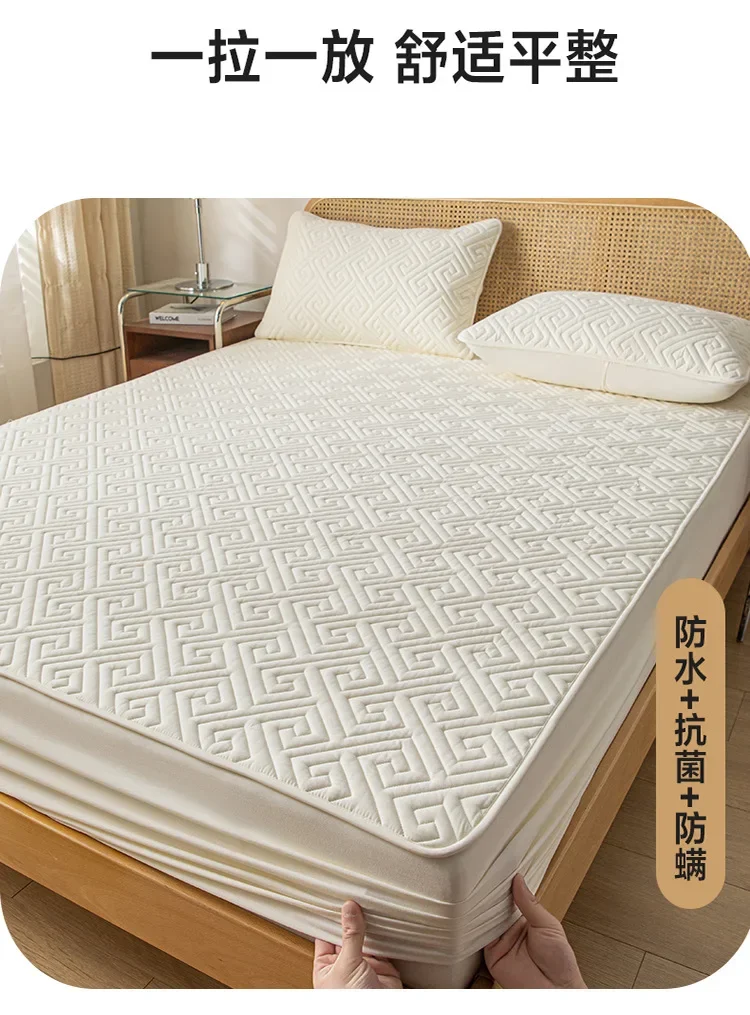 Class A padded waterproof mattress, bedspread, urine-proof and breathable, machine washable, thickened mattress