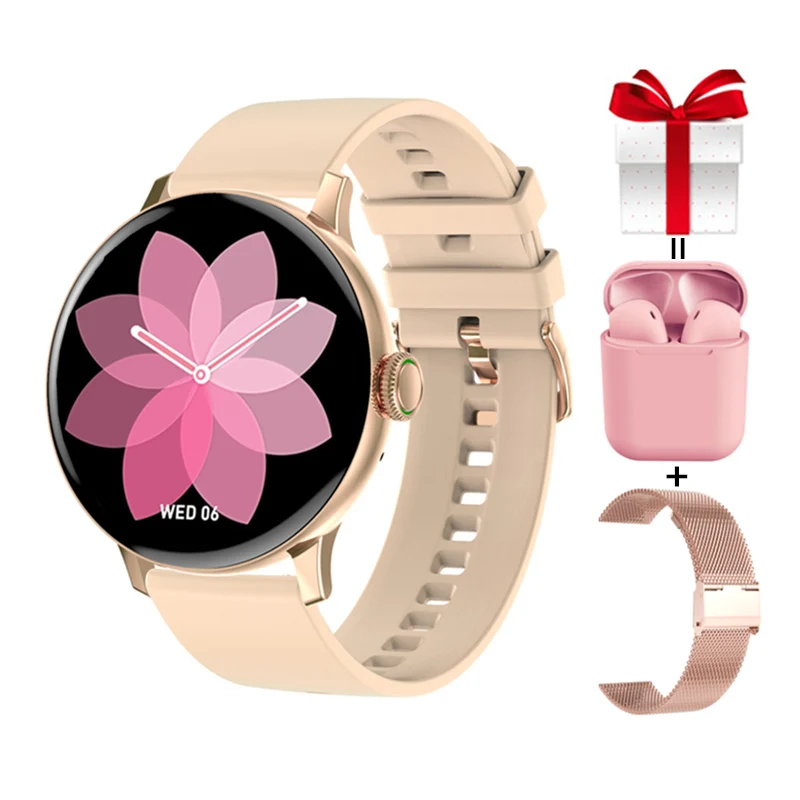 2022 whatsapp facebook lembrete pulseira de fitness rastreador smartwatch + cinta/fone de ouvido à prova d// água esporte inteligente