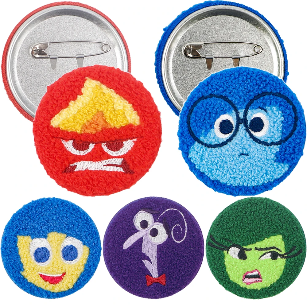 Cartoon Movie Button Pins Tinplate Round Brooch Towel Embroidery Lapel Badges for Clothes Brooch Badge Jewelry