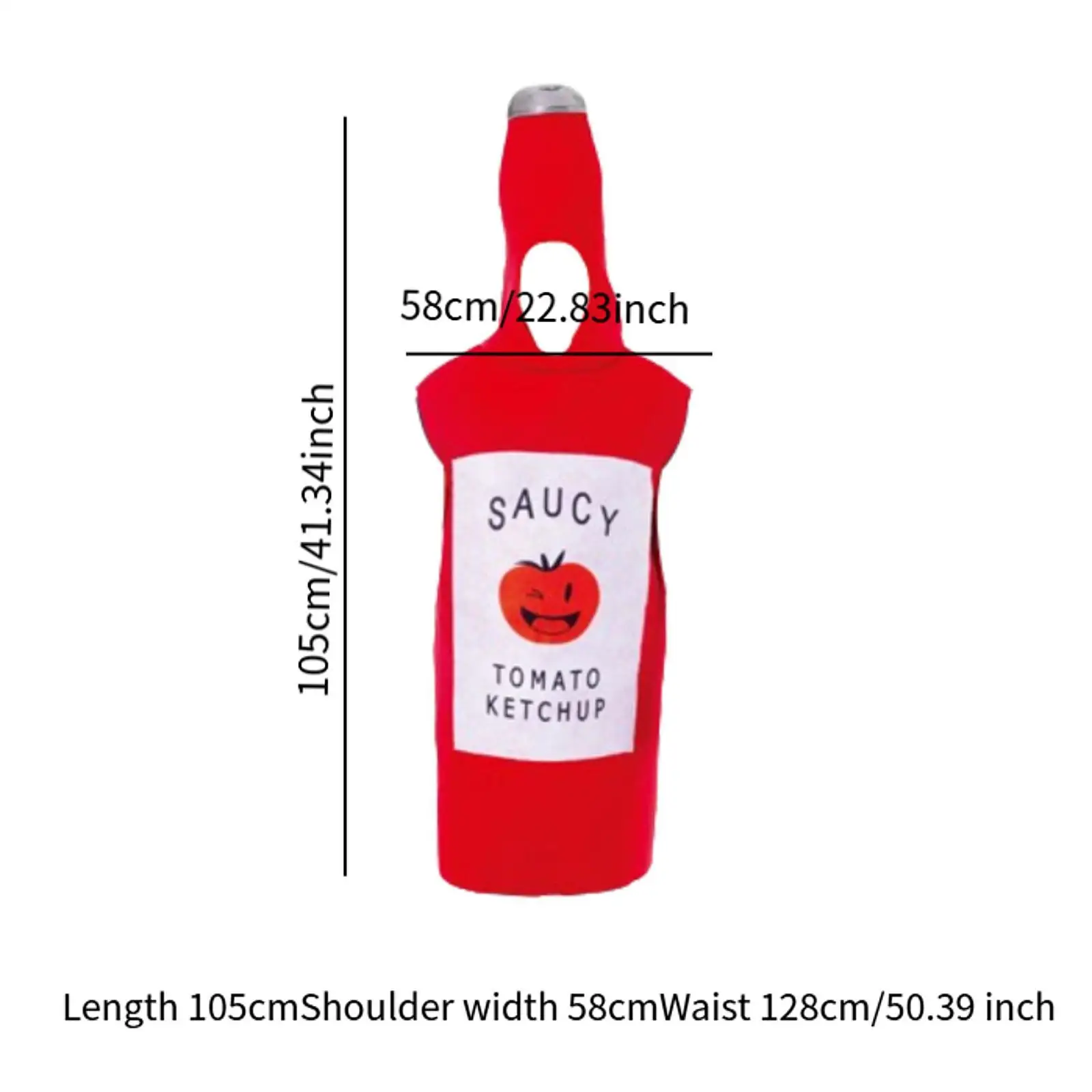 زي الكاتشب للهالوين بدلة صلصة الطماطم الممتعة لأداء المسرح والكرنفالات ومستلزمات الحفلات وأعياد الميلاد والعب الأدوار