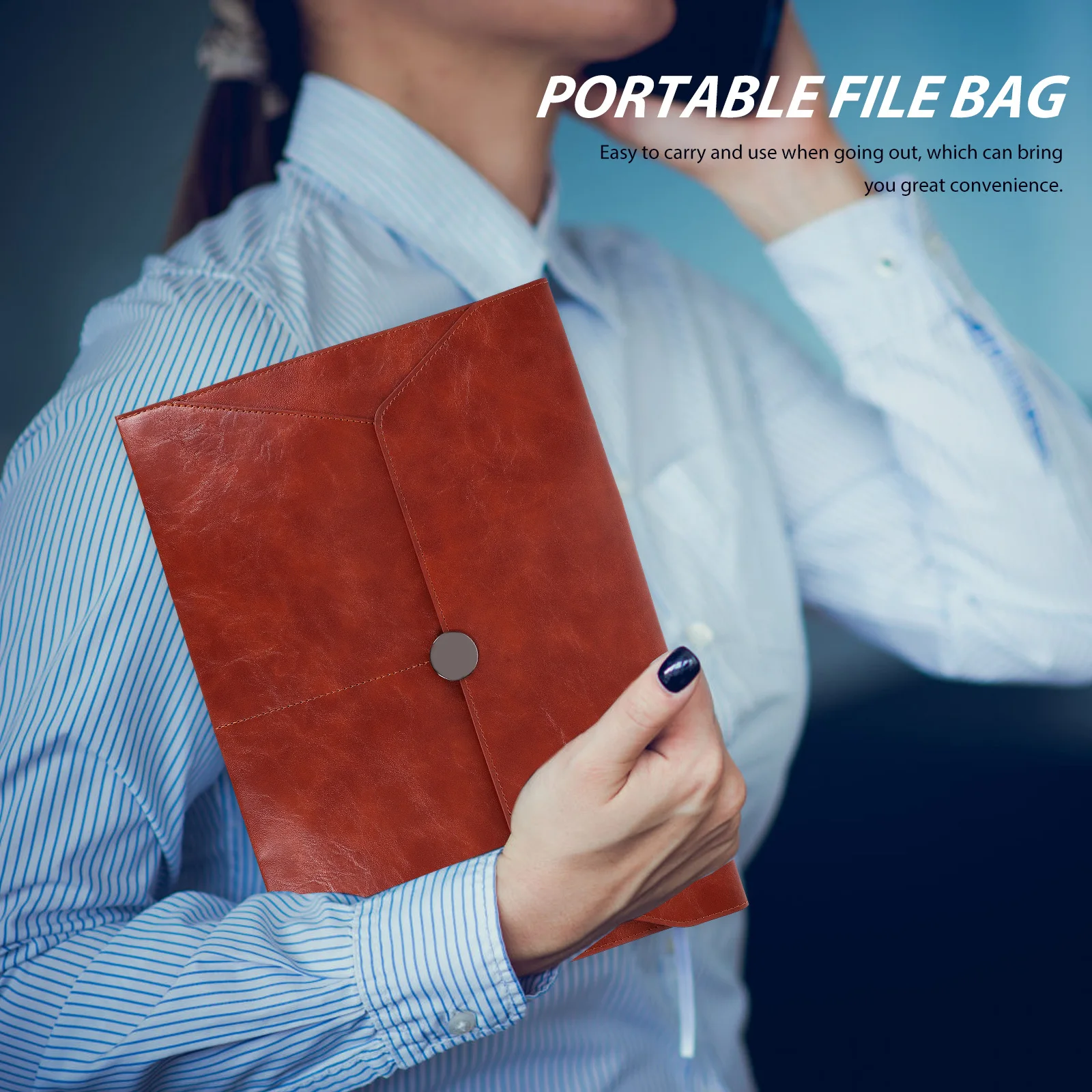 A4 Document Bag Large Capacity Portable Office Business File Organizer Travel Portfolio Case Document Storage Pouch