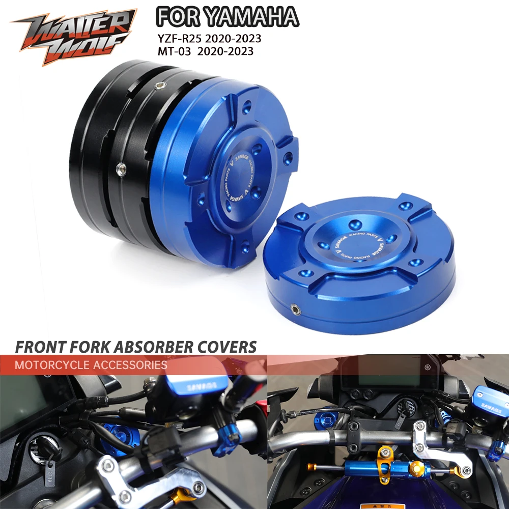 YZFR25 Motorcycle Front Fork Shock Absorber Covers For YAMAHA YZFR3 MT25 MT03 YZF R25 R3 YZFR MT 25 03 Accessories Cap