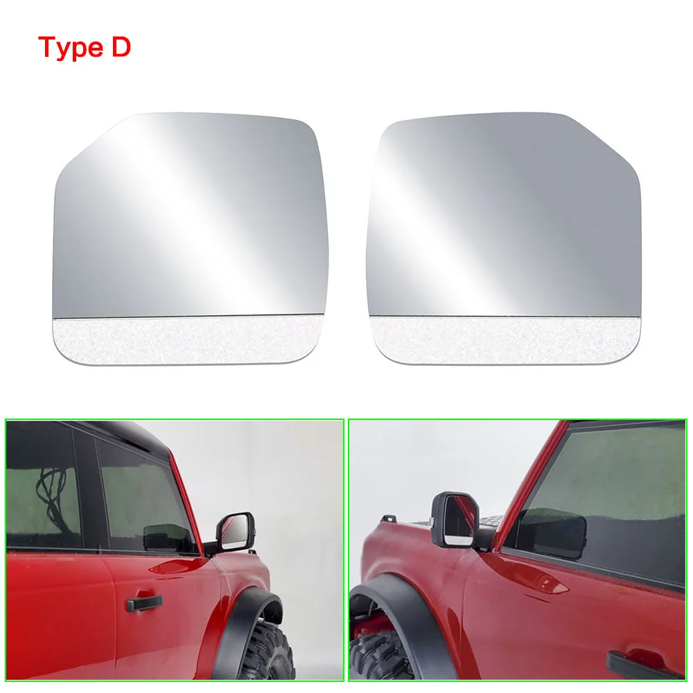 YEAHRUN 2PCS Simulation Edelstahl Seite Rückspiegel Objektiv für TRX-4 TRX-6 1/10 RC Crawler Auto Modell Upgrade Teile