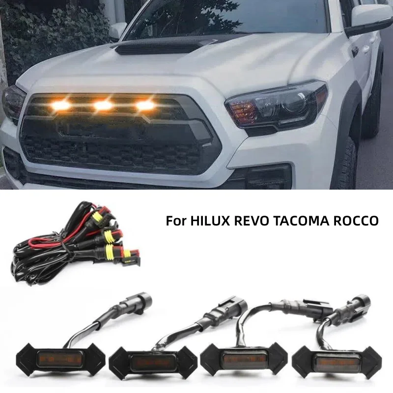 

Modify Racing Grill White LED Lamps Amber LED Light External Decoration Grille Lamp For HILUX REVO TACOMA ROCCO