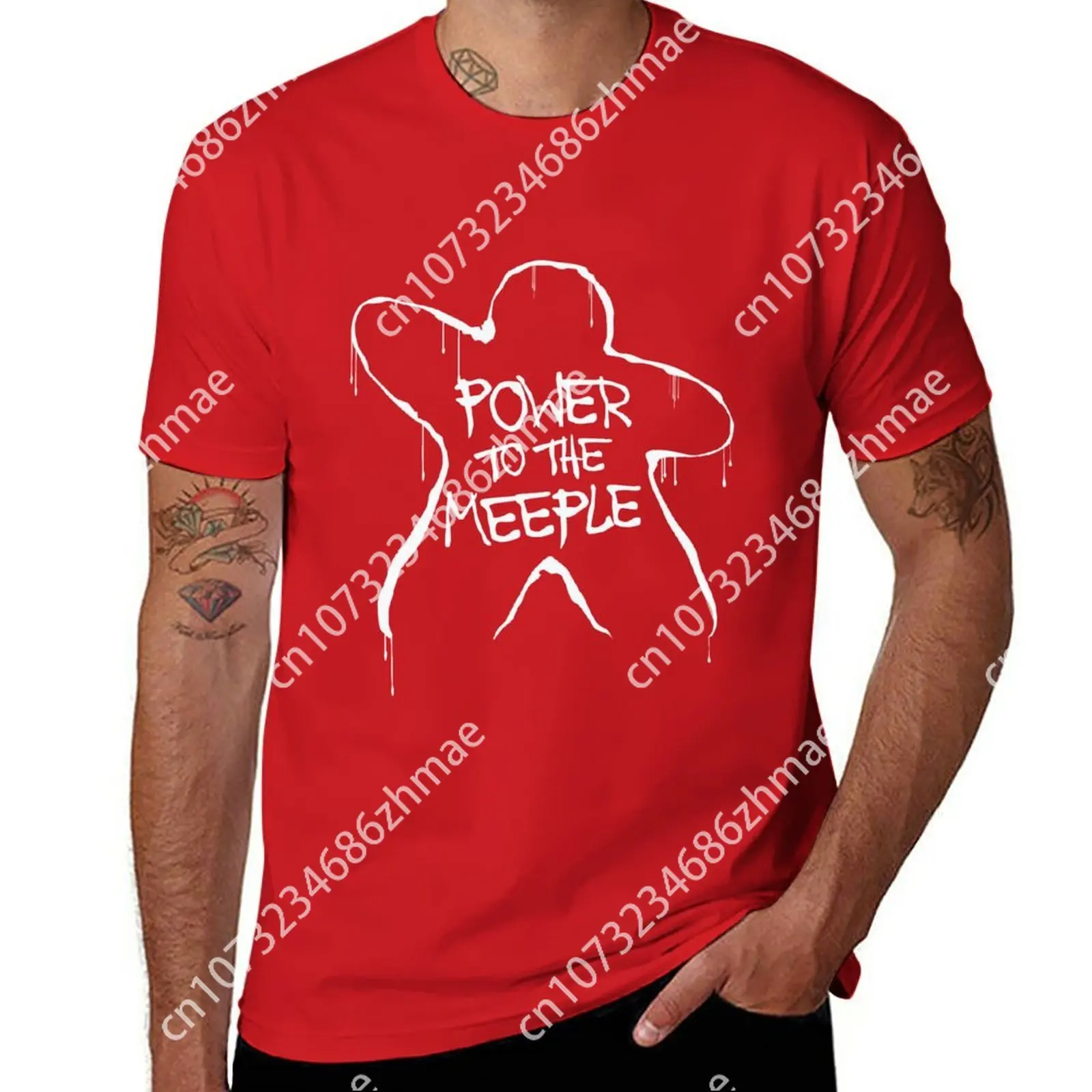 Camiseta De Power To The Meeple Para Hombre, Camisa Con Estampado De Boardgames, Blondie, Personalizada image 3