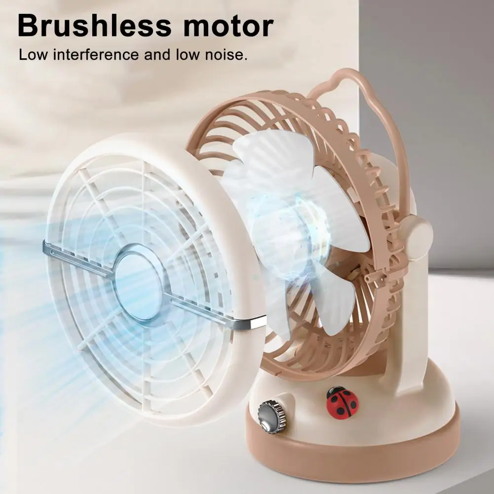 

Portable Camping Fan 1200mAh Rechargeable Fan with Hanging Hook Small Ceiling Fan for Tent RV Bed Car Desktop Office Camping New