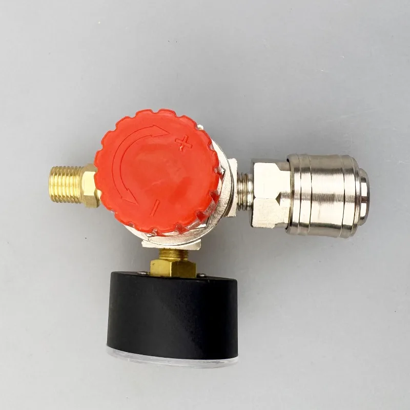 Adjustable Air Pressure Regulator Pneumatic Valve Assembly with German Quick Connector for Air Compressor