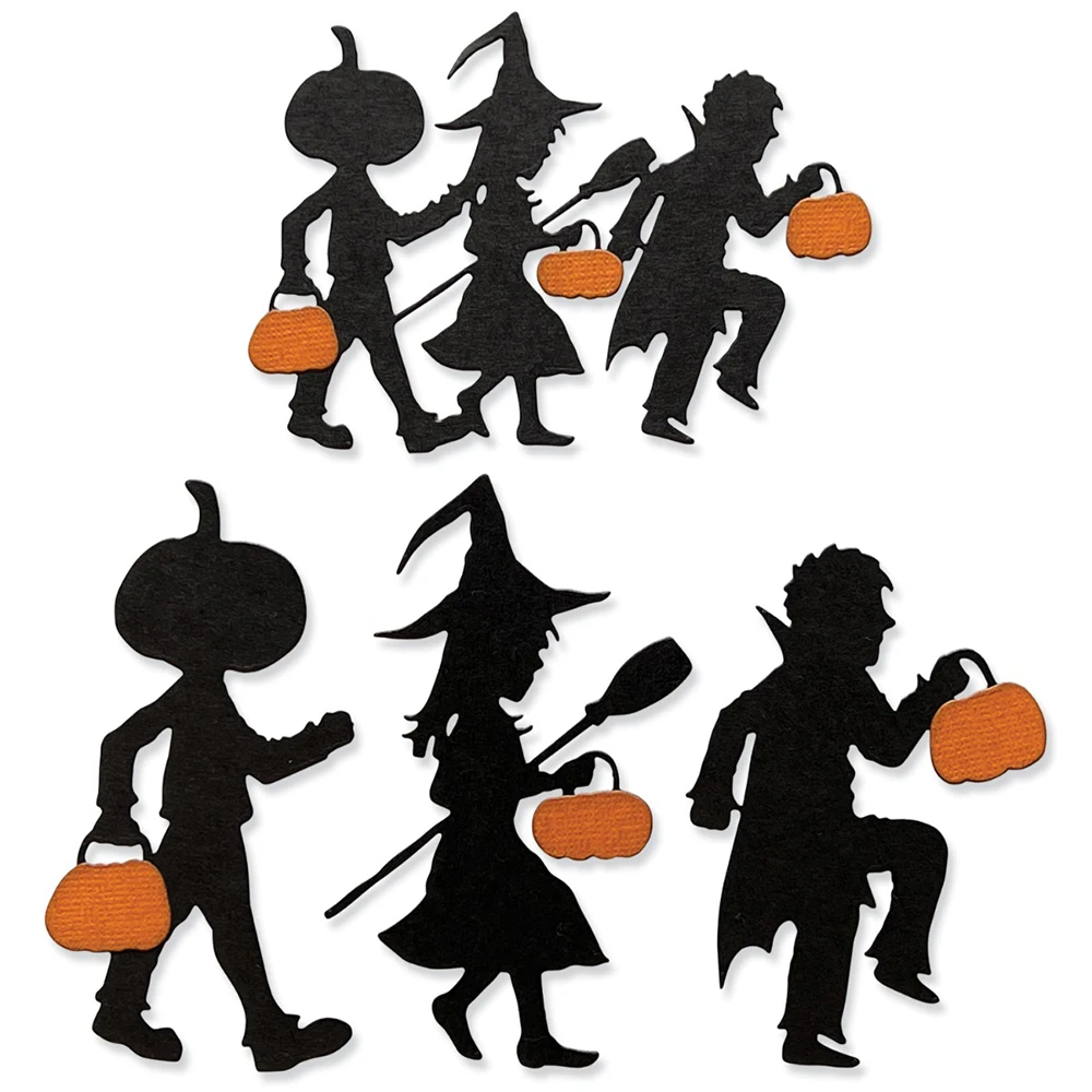 Halloween Night Trick or Treat Metal Cutting Dies Crafts Album Photo Card Making Scrapbooking DIY Stencil New 2023