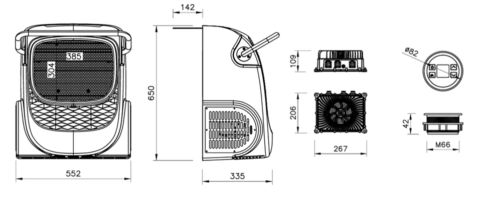 Modern Four-screw Quick-installation System 220V 1.65kw Home Wall-Mounted Swimming Machine