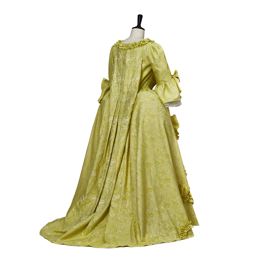 마리 앙투아네트 바로크 코트 옐로우 로코코 식민지 조지아 코스프레 의상 볼 가운 중세 르네상스 드레스