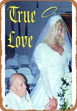 True Love Anna Nicole Smith Metal Poster Retro Wall Art Decor Tin Sign - 8 X 12 Inches