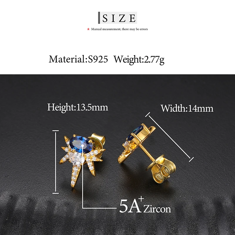 High Quality Color Cubic Zirconia Ice Thorn Hoop Earrings for Women Men 925 Sterling Silver Stud Ear Party Daily Jewelry Gift