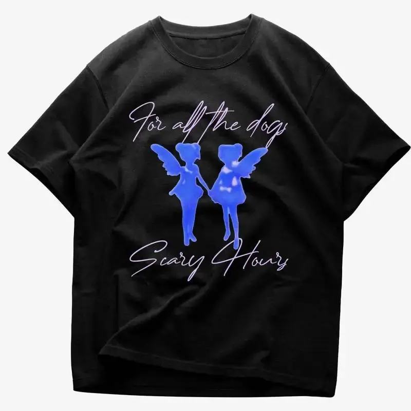 Drake For All The Dogs Scary Hours Graphic T-shirt Vintage Washed Concert Merch Harajuku Unisex Oversized Short Sleeve Tee Tops