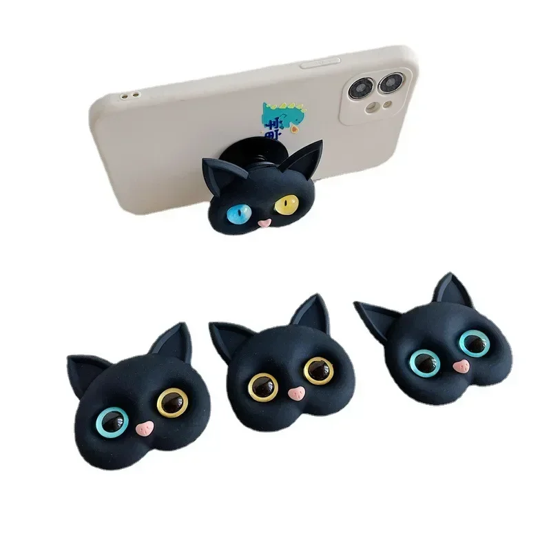 1 Pc Cute Cartoon Animal Support Mobile Phone Extension Frame Finger Bracket Cat Universal Fold Mobile Phone Bracket