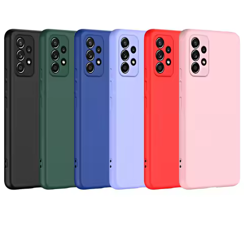 New Colorful Silicone Case For Samsung Galaxy A13 A23 A33 A53 A73 A12 A22 A32 A52 A52S A72 A04 A04S A14 A24 4G A34 A54 5G Cover