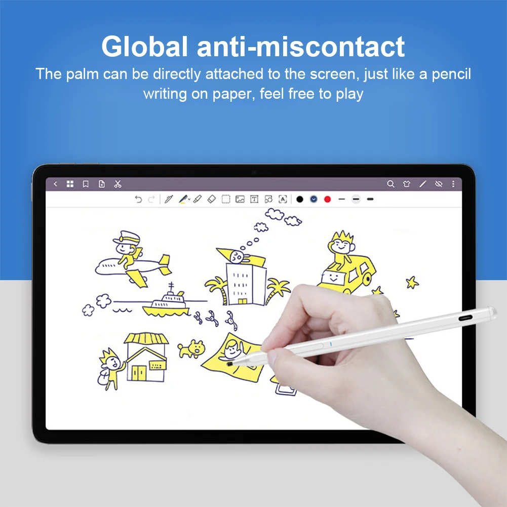 Stylet Rechargeable 4096 stylet de sensibilité à la pression avec bouton latéral de gomme pour Microsoft Surface/ASUS/HP/SONY