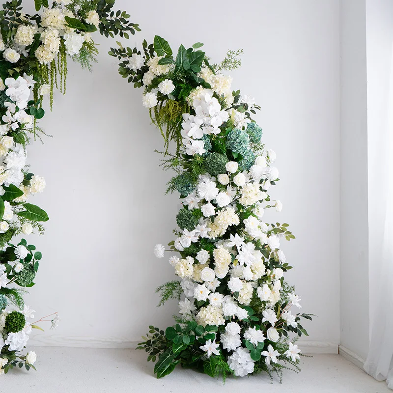 Mori horn arch floral decoration Internet celebrity outdoor wedding background ceremony simulated flower fake flower