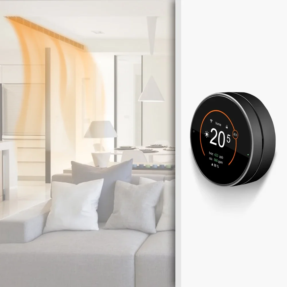 بانداري 24 فولت متعدد المراحل كول هيت ترموستات ذكي واي فاي وحدة تحكم بمضخة الحرارة المنزلية لنظام مضخة الحرارة مكيف الهواء #4