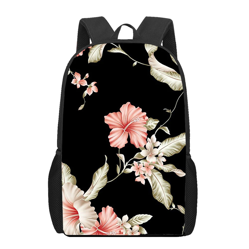 Sac à Dos avec Fleurs BotArabes, Plante Pivoine, Impression 3D, Cartable d'École pour Élèves du Primaire, Sac à Dos pour Ordinateur Portable, 16 ans