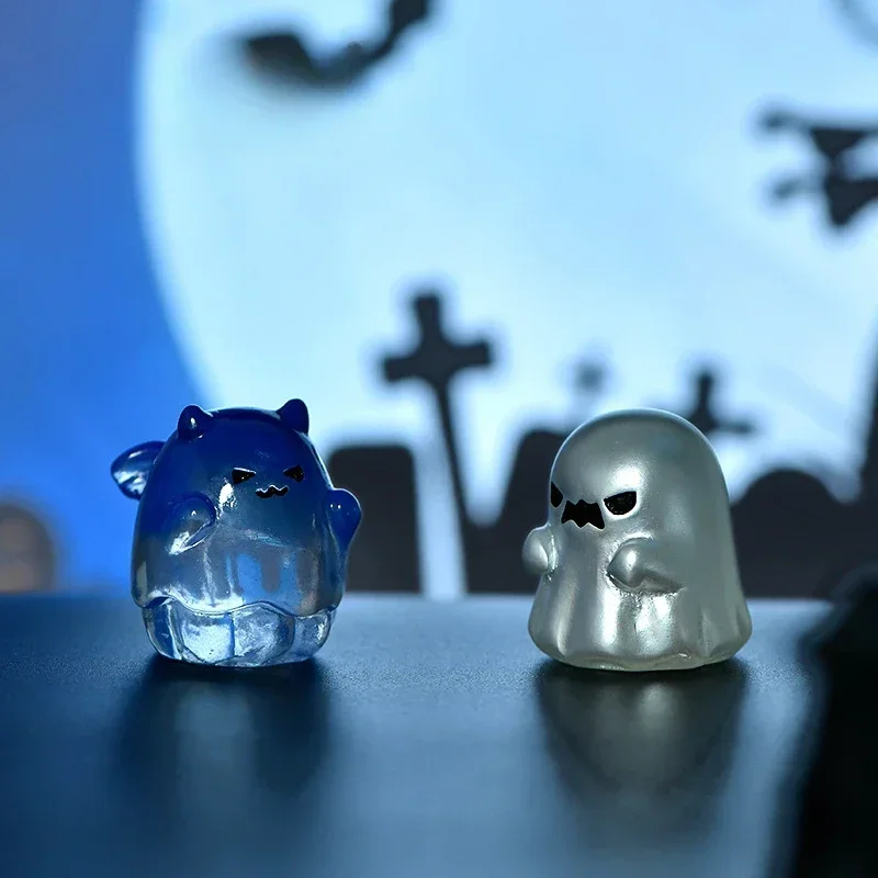Mini halloweenowe figurki miniaturowe słodkie duch Halloween dyniowe bajkowe miniatury figurki do dekoracji domu DIY rzemiosło żywiczne — zdjęcie 5