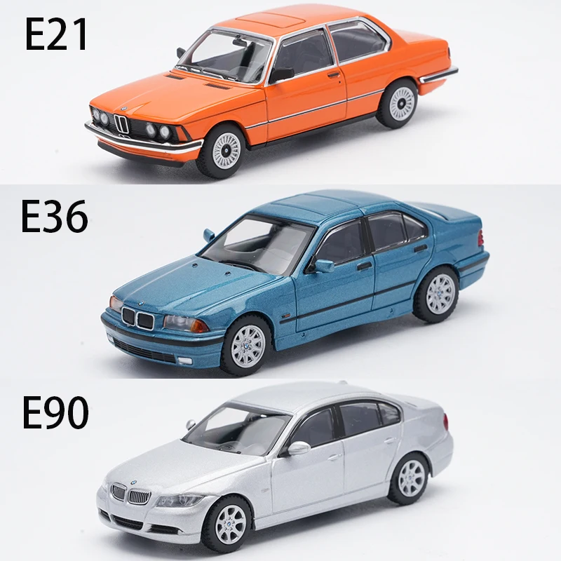 Diecast 1:64 Scale 3 Series E21 E36 E90 Simulation Alloy Car Model Static Display Collectible Toy Gift Souvenir Decoration