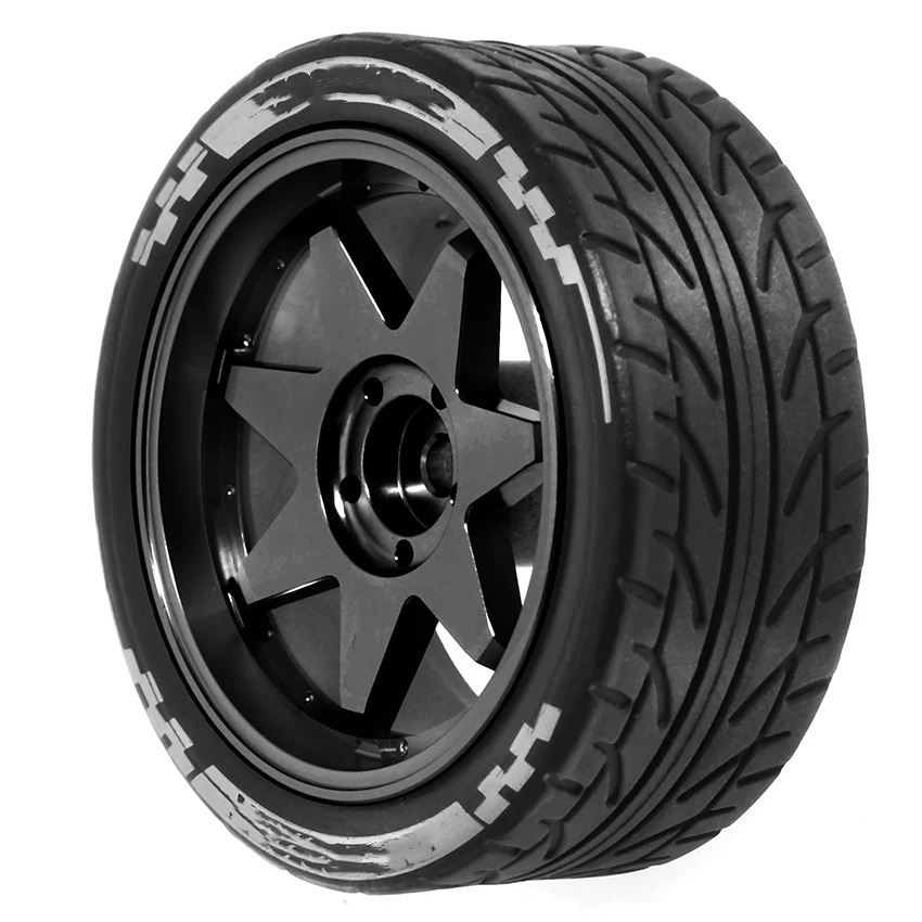 

For 1/10 Tamiya TT01 Metal Wheel Hub Flat Run Tires R362 RC Car Accessories